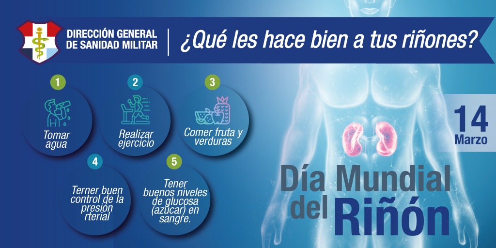 Día mundial del riñon - Sanidad Fuerzas Militares